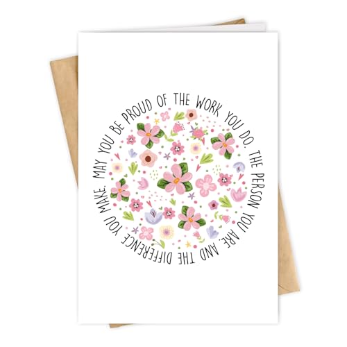 Proud of You Greeting Card for Nurses, Teachers, and Friends