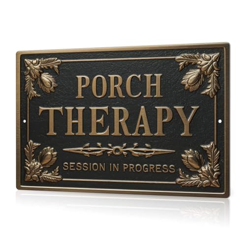 Porch Therapy Session In Progress Tin Sign - 8x12 Outdoor Decor