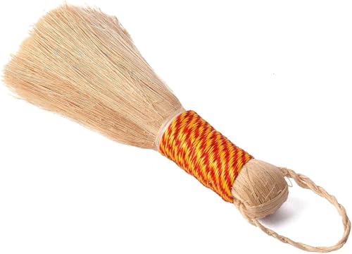 Small Handmade Banana Broom for Hindu Puja Rituals - Eco-Friendly