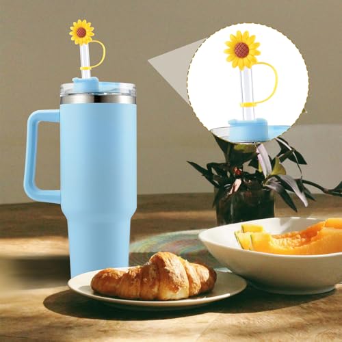CustomyLife Sunflower Straw Topper and Daisy Chain for 10mm Stanley Tumbler