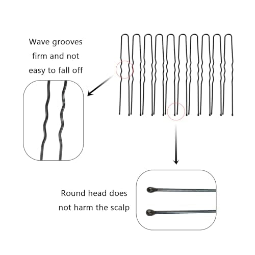 Mesh Hair Nets for Buns and U-Shaped Hair Pins Set for Ballet and Dance