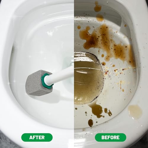Pumice Stone Toilet Bowl Cleaner with Long Handle - 5 Pack