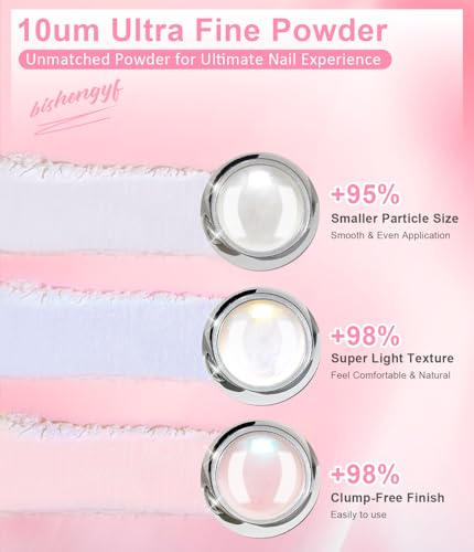 LEDSUUEI Aurora Chrome Nail Powder Kit - 3 Cans Pearl Mirror Effect