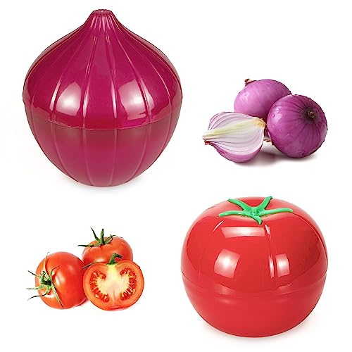 Tomato and Onion Storage Containers - Freshness Keeping Food Storage, Pack of 2