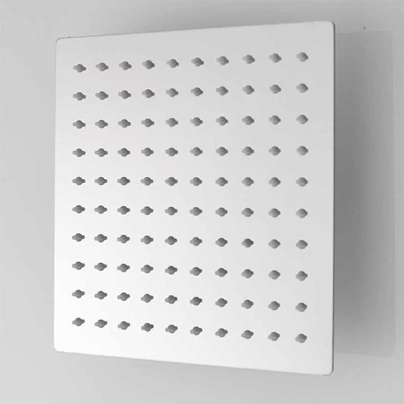 4-Inch Square High Pressure Rainfall Shower Head - Stainless Steel