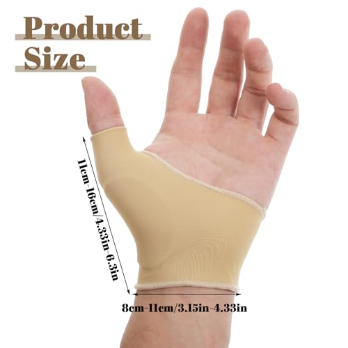 2 Pairs Thumb Wrist Brace Compression Sleeve, Soft Thumb Splint Glove Liner, Ergonomic Thumb Wrist Support Brace for Arthritis Pain Relief Protector Support