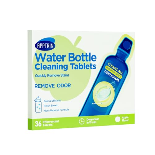 AppXynn Water Bottle Cleaning Tablets - Apple Scented, 36 Count Pack