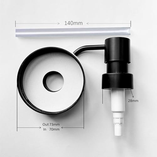Suanti Matte Black Mason Jar Soap Dispenser Pump Lids - 2 Pack Regular Mouth