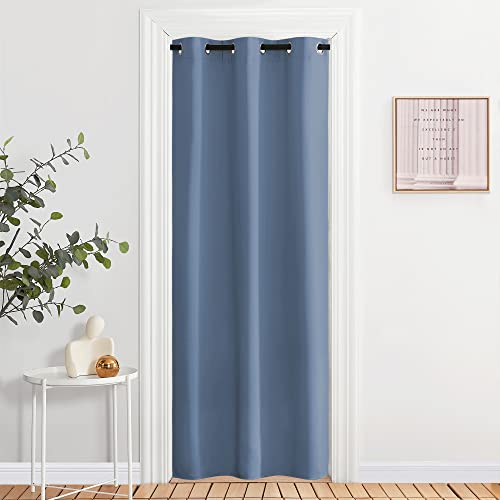 NICETOWN Stone Blue Blackout Curtain - 42 x 84 Inch Thermal Grommet Panel
