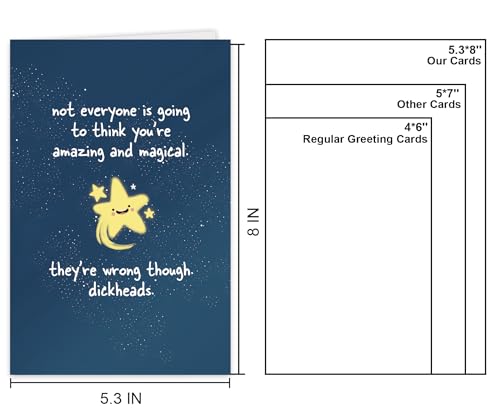 Encouragement Card for Friends & Family - 8x5.3 Inches
