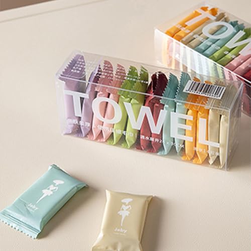 28 Pack Compressed Towels, Disposable Camping Towels - Quick Dry, Compact, Reusable; Portable Travel Towels for Backpacking, Hiking, Gym, Emergency, Survival Kit (9" x 12")