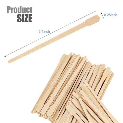 Wooden Wax Applicator Sticks 100 Pack for Eyebrow and Facial Hair Removal