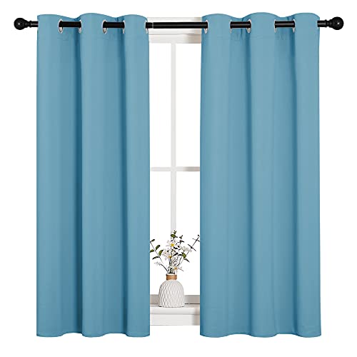 NICETOWN Thermal Insulated Curtains - Teal Blue, Set of 2 (34x45in)
