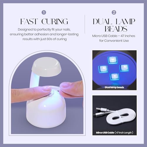 Five Angeles Mini UV Light for Gel Nails – Portable Flash Curing LED Lamp