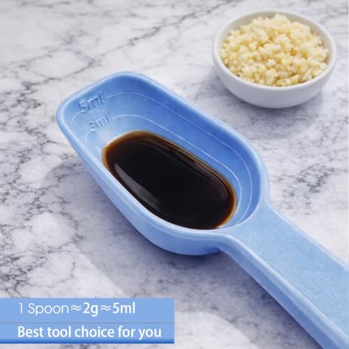 Silicone Garlic Peeler and Measuring Spoon Set - 2-in-1 Kitchen Gadget