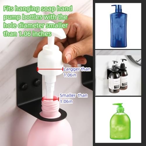 Wall Mount Soap Dispenser Holder Set Stainless Steel 3PCS for Kitchen Bathroom
