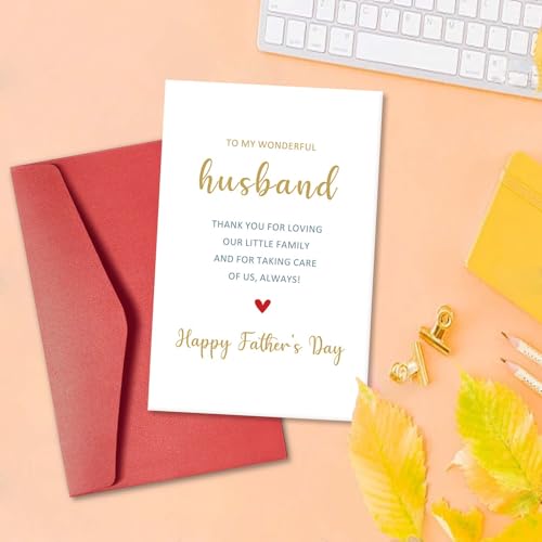 Romantic Father's Day Card for Husband - Heartfelt Gift from Wife