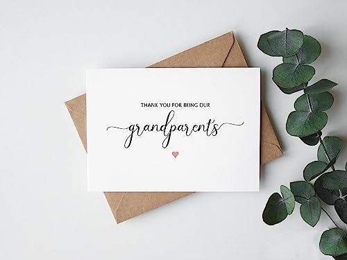 Thank You Card for Grandparents - 5x7 Bridal Party Appreciation