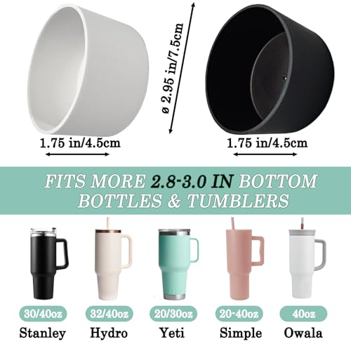 3Pcs Cute Straw Topper for Stanley Cup Straw Cover Cap, 2pcs Silicone Boot for Stanley 30/40oz Tumbler,Plus Cleaning Brush,6Pcs Cup Accessories for Men & Women