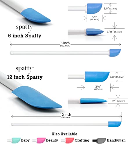 Spatty Daddy Kitchen Spatula Set Blue 6 & 12 Inch Shark Tank Gift