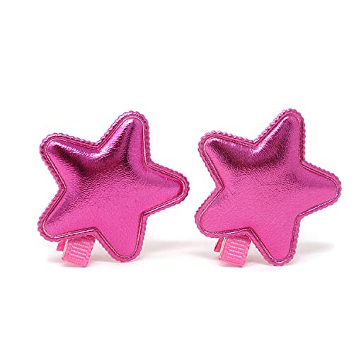 Honbay 12-Piece Shiny PU Leather Star Hair Clips & Hairpins