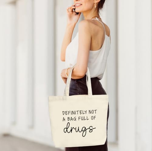 Reusable Canvas Tote Bag for Groceries - Funny Animal Gifts