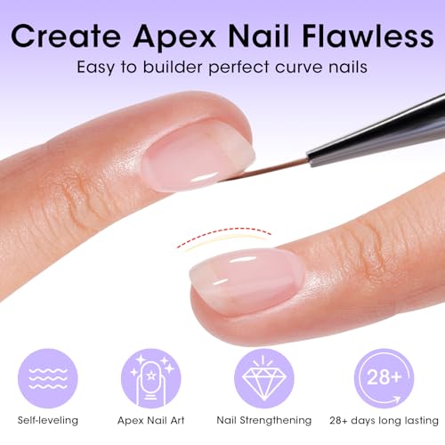 GELLEN Clear Builder Gel for Nails - 18ml Hard Gel for Extensions
