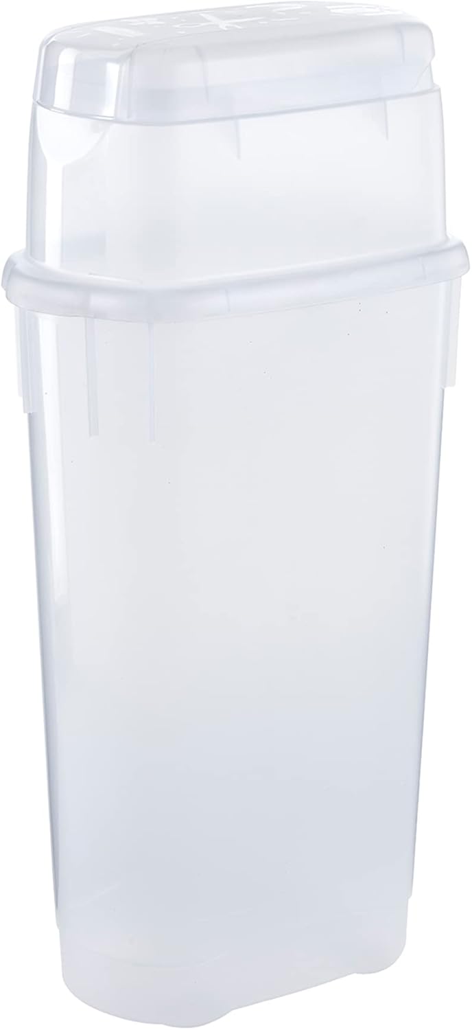 Rubbermaid Wrap N' Craft Plastic Wrapping Paper Organizer - Clear Storage for 20 Rolls & Top Compartment