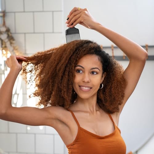 Exclaith 2 Pcs Black Wide-Tooth Afro Lift Combs for Curly Hair Styling