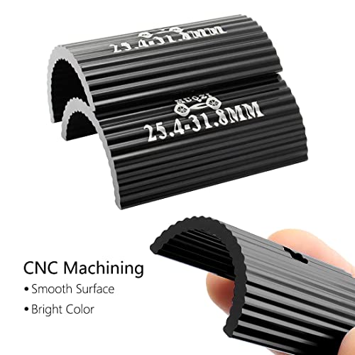 1Pair Bike Handlebars Shim Bicycle Clamp Spacers 25.4-31.8MM Conversion Adapter Cycling Aluminum Alloy Stems Reducer Mountain Bike Parts and Components