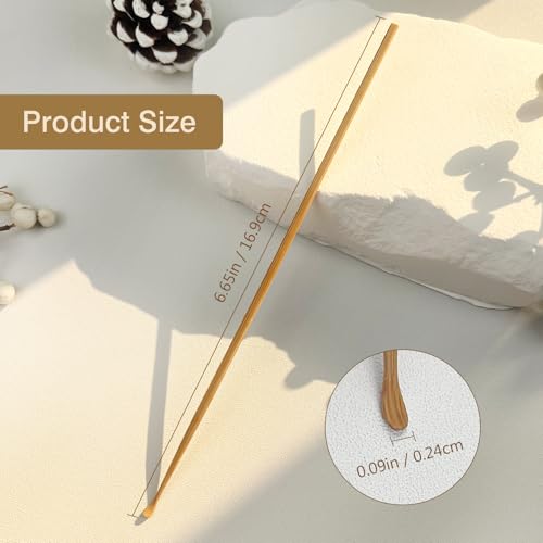 Zoolinn 3PCS Handcrafted Coal Bamboo Ear Spoon Wax Removal Tool