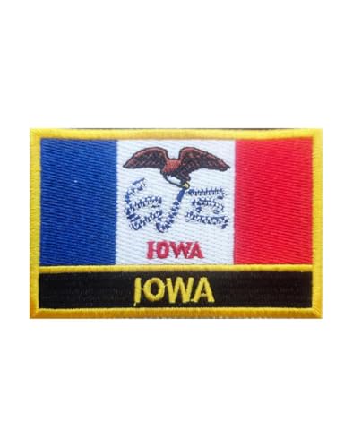 Iowa Flag Patch - Iron-On or Sew-On Embroidered Tactical Patch