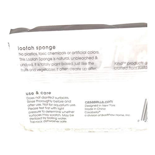KIND Plant-Based Loofah Sponges - Pack of 2 Bath & Body Exfoliating Tools