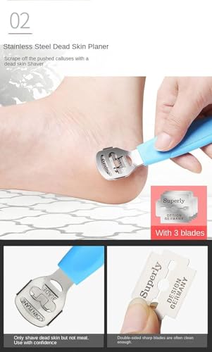 Professional Callus Remover & Metal Foot File Pedicure Kit, Black