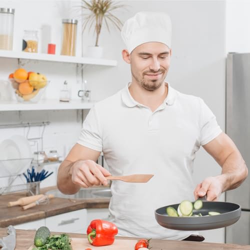 TIESOME 2PCS Adjustable Cotton Chef Hats - Reusable White Cook Caps