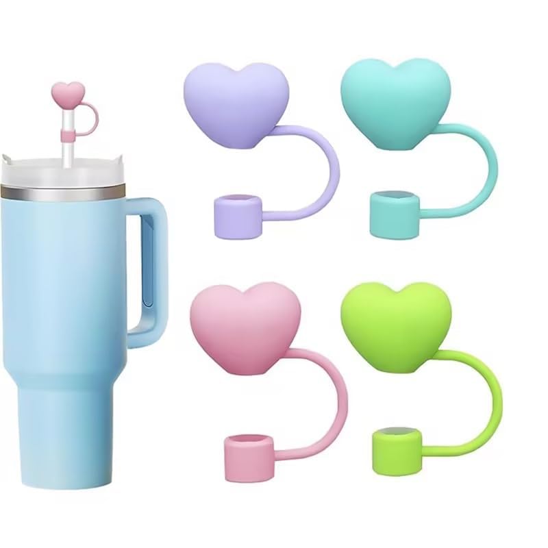 Green Heart Silicone Straw Cover for Stanley 30 & 40 Oz Cups