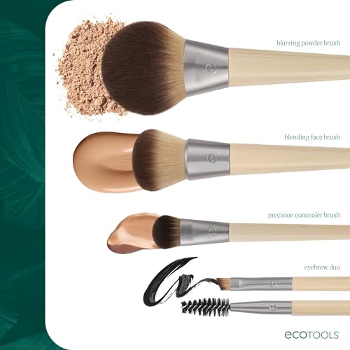 EcoTools Precision Concealer Makeup Brush - Dense Bristles for Under Eye