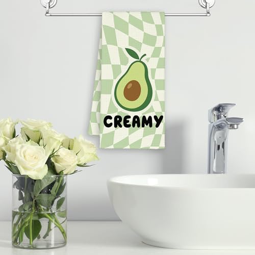 Trendy Green Avocado Kitchen Towels - 16x24in Decorative Hand Towels
