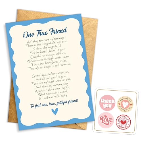One True Friend Greeting Card - Meaningful Friendship Thank You Card