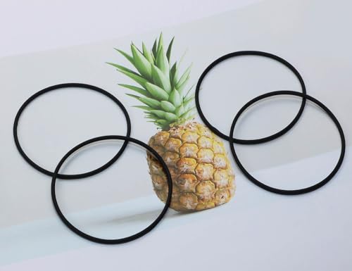 Silicone Jelly Hair Tie Bracelets 10Pcs Black 80s Retro Wristbands
