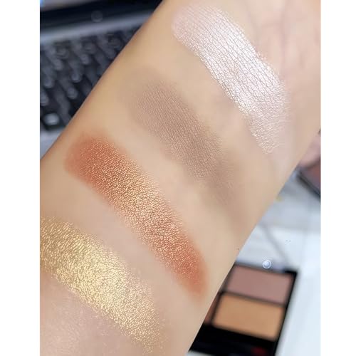 UOCK Four-Color Brown Eyeshadow Palette Matte and Shimmer Nude Makeup