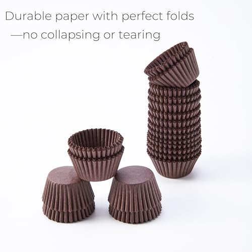 No. 4 Brigadeiro Paper Cups - 1 Inch Mini Baking Liners, 1000 Pack