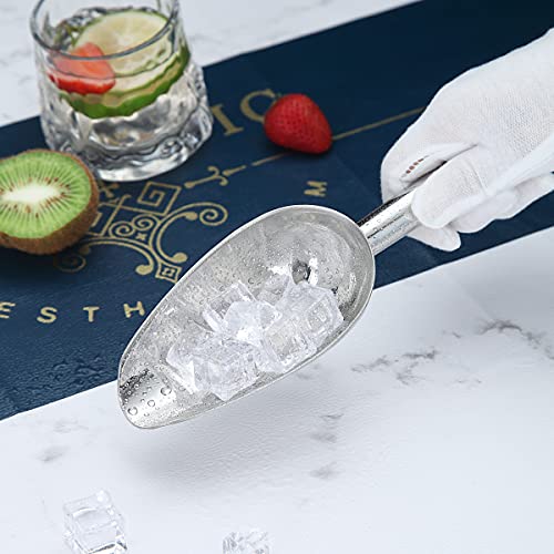Berglander 6oz Stainless Steel Ice Scoop - Heavy Duty Metal Silver Scooper