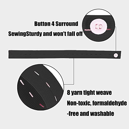 20Pcs Elastic Storage Bands with Buttonholes for Clothes Organization