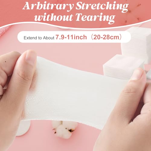 Pink Breeze Stretchable Wet Compress Cotton Pads 100 Count Ultra Thin