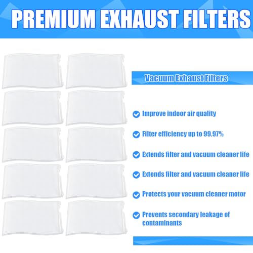 Tondiamo 10 Pcs Exhaust Vacuum Filter Replacement Compatible with Most Vacuum Cleaners