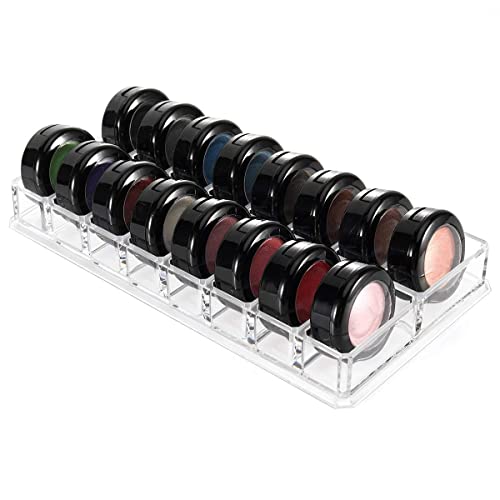 Luxspire 16-Slot Acrylic Eyeshadow Organizer, 8.62x4.72x0.98 Inch
