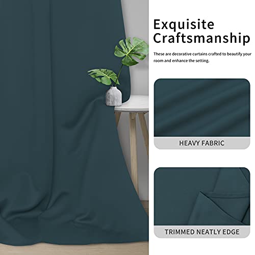 Easy-Going Blackout Curtains - Thermal Insulated Grommet Drapes, 42x63 in, Noise Reduction