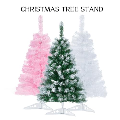Plastic Christmas Tree Stand White for Mini Artificial Tree - 0.75 Inch Diameter