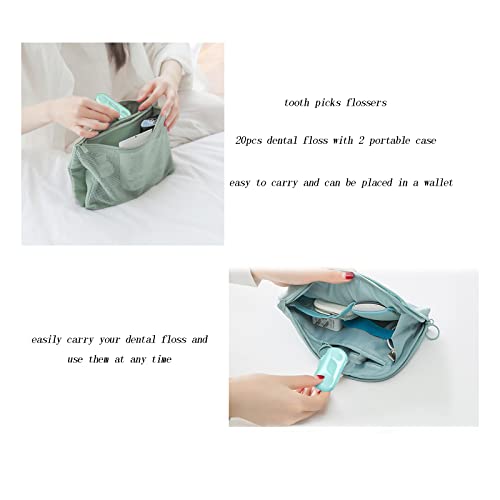 Dental Floss Picks with Storage Cases High Toughness 2-in-1 Toothpicks